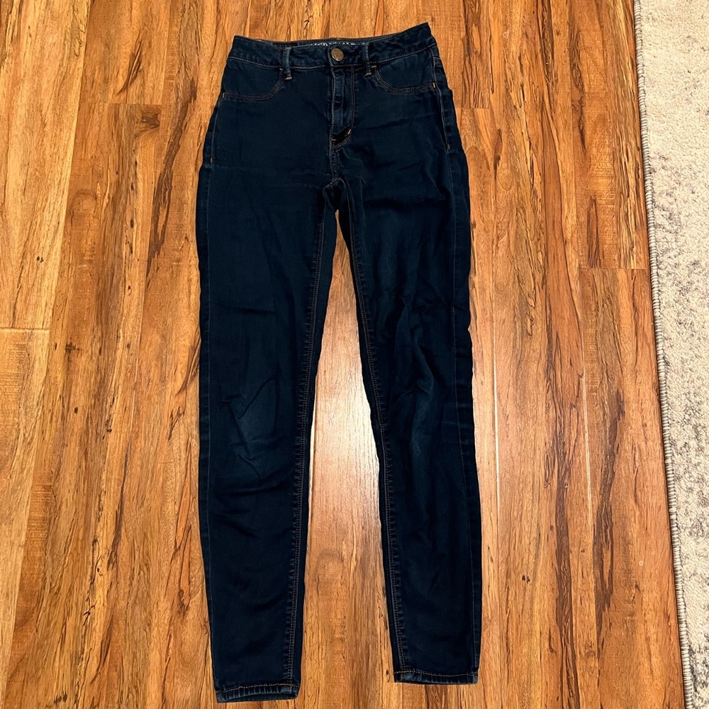 American Eagle Outfitters High Rise Dark Indigo Jeans